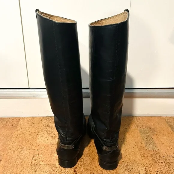 Frye Lindsay Plate Boot in Black Leather - Picture 5 of 14